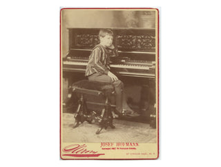 Hofmann, Josef. (1876–1957) Two Early Sarony Cabinet Photographs at the Piano, 1887