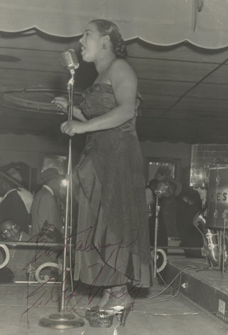 Holiday, Billie. (1915–1959) Signed Candid Performance Photograph