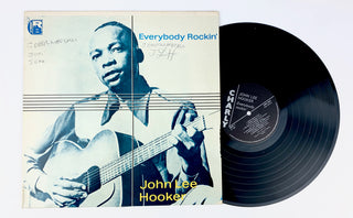 Hooker, John Lee.  (1917-2001) "Everybody Rockin'" - LP Record Signed FIVE TIMES