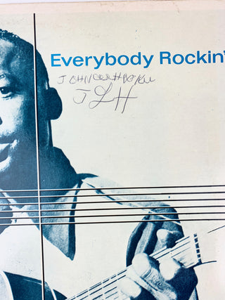 Hooker, John Lee.  (1917-2001) "Everybody Rockin'" - LP Record Signed FIVE TIMES