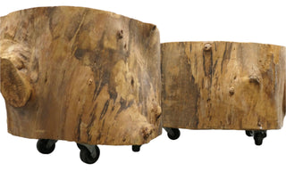 [Hopper, Dennis. (1936 - 2010)] Wooden stump table, Ex-Dennis Hopper