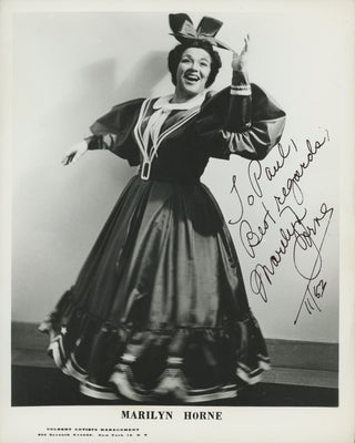 Horne, Marilyn. (b. 1934) Signed Photograph as Isabella in "Italiana in Algeri"