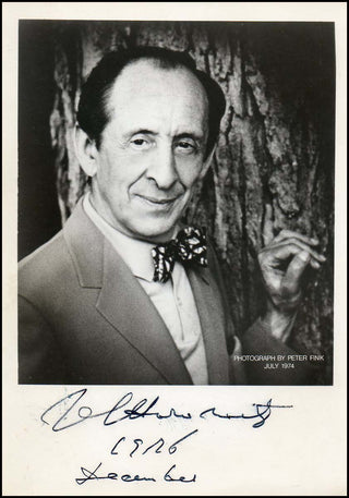 Horowitz, Vladimir. (1903-1989) Signed Photograph
