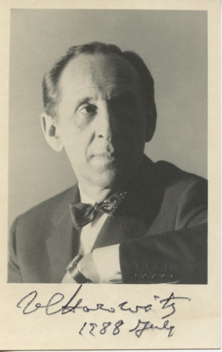 Horowitz, Vladimir. (1903–1989) Signed Photograph