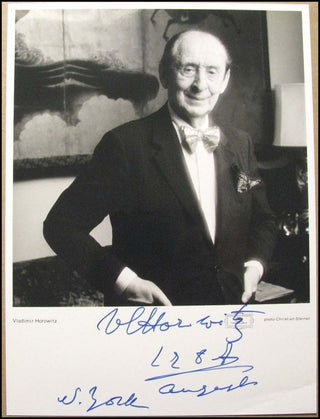 Horowitz, Vladimir. (1903-1989) Signed Photograph