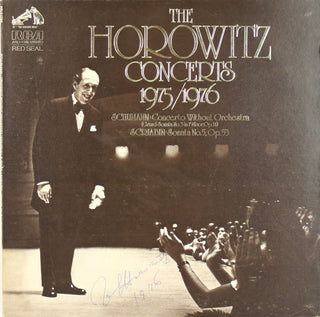 Horowitz, Vladimir. (1903-1989) The Horowitz Concerts 1975/1976 - SIGNED LP