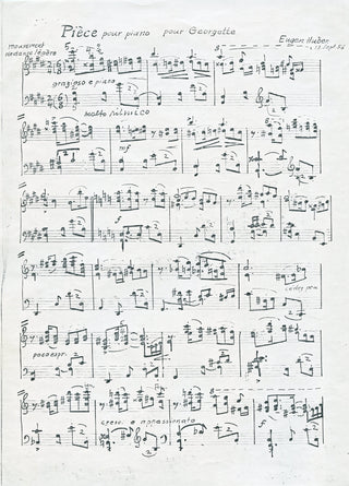 Huber, Eugen. (1909-2004) Autograph Musical Quotations