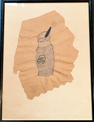 Hugnet, Georges. (1906-1974) MOUTARDIER and CENDRIER - 2 Drawings, 1946