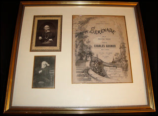 Hugo, Victor. (1802–1885) & Gounod, Charles-François. (1818–1893) Signed "Sérénade" Sheet Music