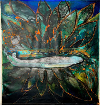 Skaya, Shura. The Door, 2025. 84” x 84” Acrylic on canvas