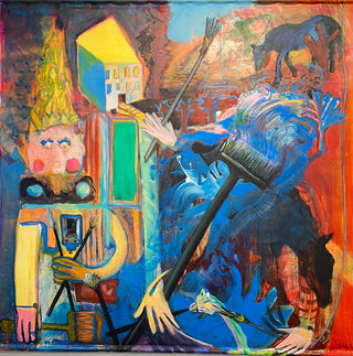 Skaya, Shura. Painting that is painting itself, 2026. 84” x 84” Acrylic on canvas