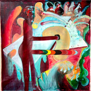 Skaya, Shura. The Painter (or Venus as a boy), 2026. 84” x 84” Acrylic on canvas