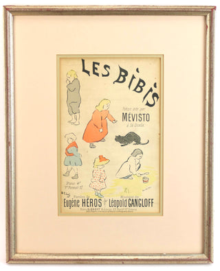Ibels, Henri-Gabriel. (1867–1936) Collection of Framed Original Sheet Music Cover Illustrations, ca. 1890s
