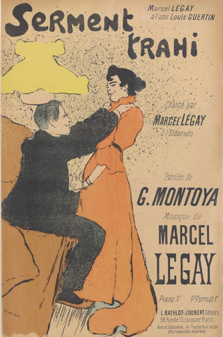 Ibels, Henri-Gabriel. (1867–1936) Collection of Framed Original Sheet Music Cover Illustrations, ca. 1890s