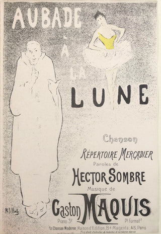 Ibels, Henri-Gabriel. (1867–1936) Collection of Framed Original Sheet Music Cover Illustrations, ca. 1890s