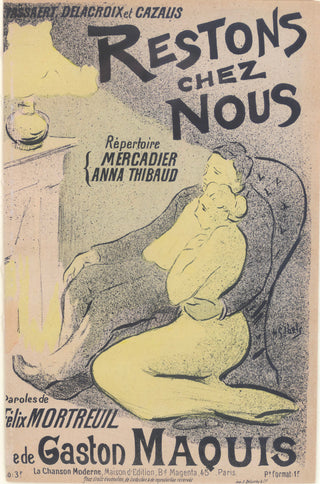 Ibels, Henri-Gabriel. (1867–1936) Collection of Framed Original Sheet Music Cover Illustrations, ca. 1890s