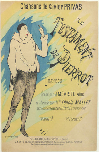 Ibels, Henri-Gabriel. (1867–1936) Collection of Framed Original Sheet Music Cover Illustrations, ca. 1890s