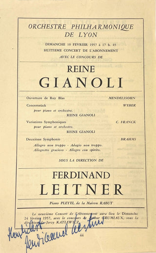 [Conductors] Inbal, Eliahu. (b. 1936) & Jochum, Georg Ludwig. (1909–1970) & Kord, Kazimierz. (1930–2021) & Leitner, Ferdinand. (1912–1996) & Sanderling, Kurt. (1912–2011) & Sébastian, Georges [Sebestyen, György]. (1903–1989) & Swarowsky, Hans. (1899–1975)