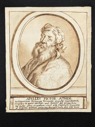 [Apelles. (370-306 BC)] Ink Wash Portrait, 1726