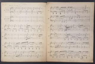 [Massenet, Jules. (1842–1912)] Philipp, Isidor. (1863–1958) Air de Ballet des Scènes Pittoresques, Manuscrit à 2 Pianos par I. Philipp - Autograph Musical Manuscript