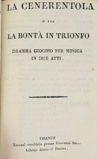 [Italian Opera Libretti] Da Ponte, Lorenzo. (1749–1838) & Romani, Felice. (1788–1845) & Ferretti, Jacopo. (1784–1852) & Rossi, Gaetano. (1774–1855) & Sorrentino, Giuseppe. (1807–1833) & Romanelli, Luigi. (1751–1839) etc. [Printed Italian opera and ballet