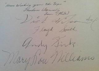 [JAZZ] Ellington, Duke. (1899-1974) & Armstrong, Louis; Webster, Ben; Hodges, Johnny; Teagarden, Jack ETC[Frederic Ramsey, Jr.; Charles Edward Smith (eds.)] "Jazzmen" - SIGNED BY MANY