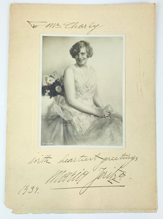 Jeritza, Maria. (1887–1982) Original Photograph with Autograph Signature