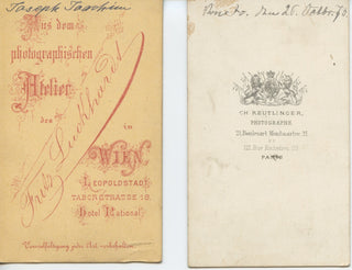 Joachim, Joseph.  (1831-1907) Two Early CDV Photographs