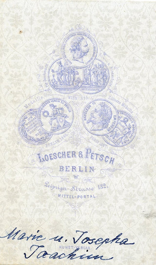 Joachim, Joseph.  (1831-1907) Joachim and Family - Collection of original photographs