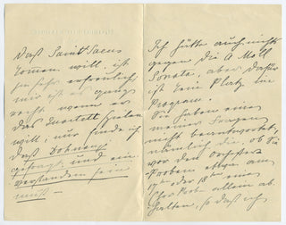 Joachim, Joseph. (1831–1907) [Grüters, Hugo. (1851–1928)] Group of Autograph Letters Signed