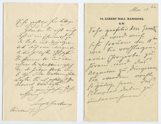 Joachim, Joseph. (1831–1907) [Grüters, Hugo. (1851–1928)] Group of Autograph Letters Signed
