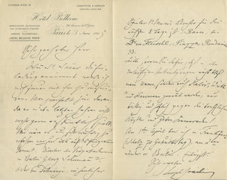 Joachim, Joseph. (1831–1907) [Grüters, Hugo. (1851–1928)] Group of Autograph Letters Signed