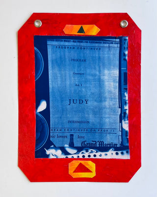 Koestenbaum, Wayne (b. 1958) Judy (Carnegie Hall) Cyanotype Assemblage, 2025