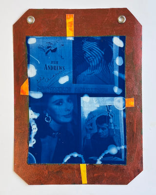 Koestenbaum, Wayne (b. 1958) Julie Andrews, Sophia Loren, and Leonard Bernstein Cyanotype Assemblage, 2025