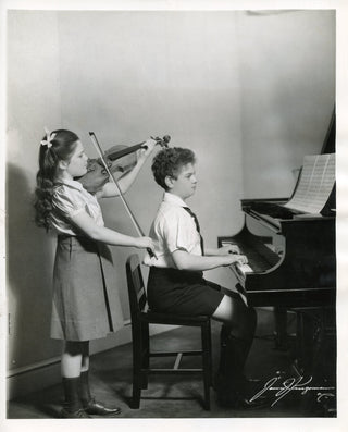 Katchen, Julius. (1926-1969) & Travers, Patricia. (1927-2010) Original Photograph as Prodigies