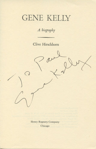 Kelly, Gene. (1912–1996) Signed book title