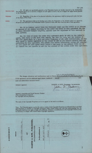 [King Jr., Martin Luther.  (1929-1968)] Original 1964 Publishing Contract for "Why We Can't Wait"