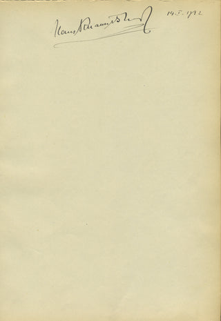 Knappertsbusch, Hans. (1888–1965) Autograph Signature