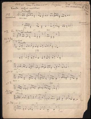 Kodály, Zoltán. (1882-1967) Kondia-Ostyak melodies - AUTOGRAPH MANUSCRIPT
