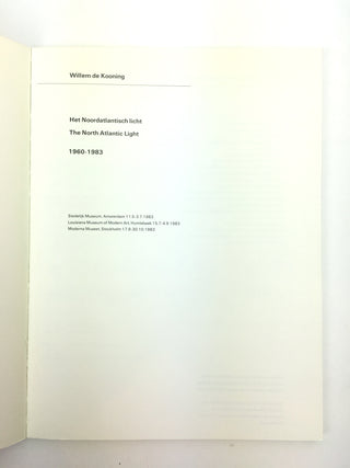 Kooning, Willem de. (1904-1997) The North Atlantic Light - SIGNED
