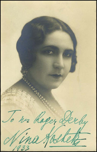 Koshetz, Nina. (1891 - 1965) Signed Photograph