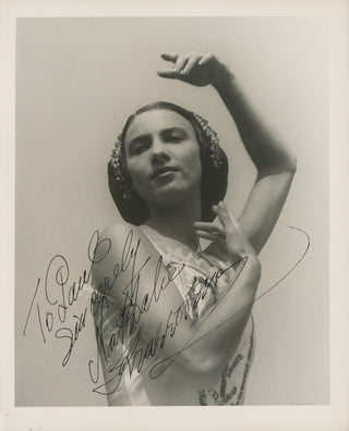 Krassovska, Nathalie. (1909–2005) [Lindquist, John. (1910–1985)] Signed John Lindquist Photograph