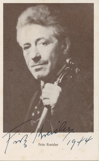 Kreisler, Fritz. (1875–1962) Signed Photograph