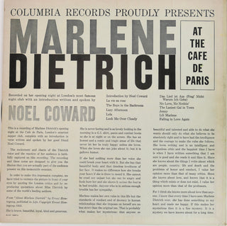 Dietrich, Marlene (1901–1992) "At the Café de Paris" - SIGNED LP