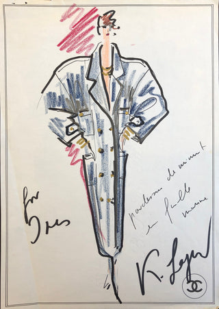 Lagerfeld, Karl. (1933-2019) Fashion Design for Inès de La Fressange