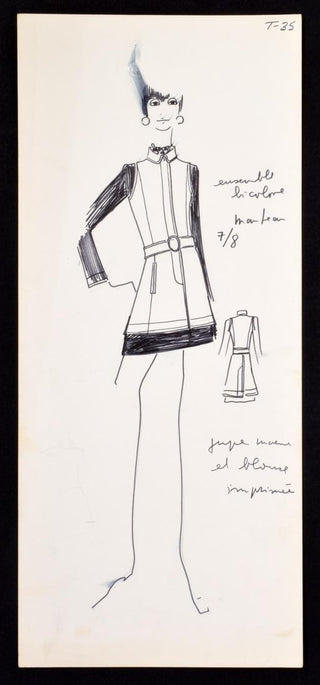 Lagerfeld, Karl. (1933-2019) Two Original Fashion Designs
