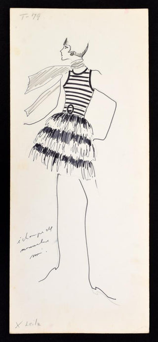 Lagerfeld, Karl. (1933-2019) Two Original Fashion Designs