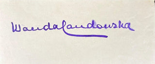 Landowska, Wanda. (1879–1959) Autograph Signature