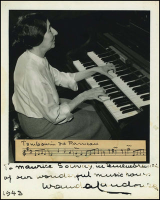 Landowska, Wanda. (1879–1959) Signed Photograph with Autograph Musical Quotation