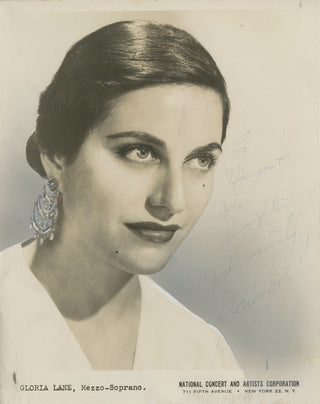 Lane, Gloria. (b. 1930) Signed Photograph